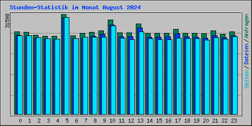 Stunden-Statistik im Monat August 2024