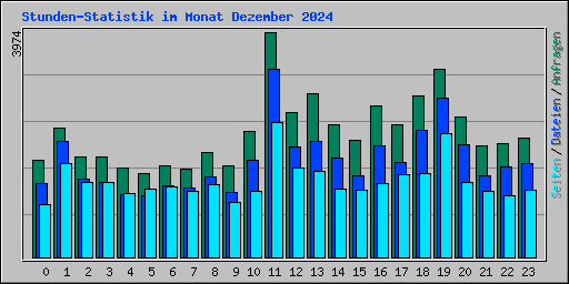 Stunden-Statistik im Monat Dezember 2024