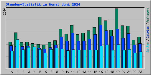 Stunden-Statistik im Monat Juni 2024