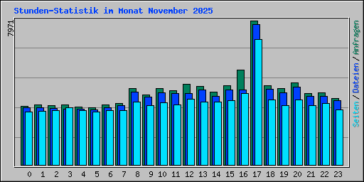Stunden-Statistik im Monat November 2025