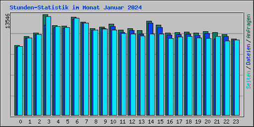 Stunden-Statistik im Monat Januar 2024