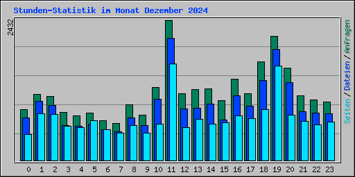 Stunden-Statistik im Monat Dezember 2024